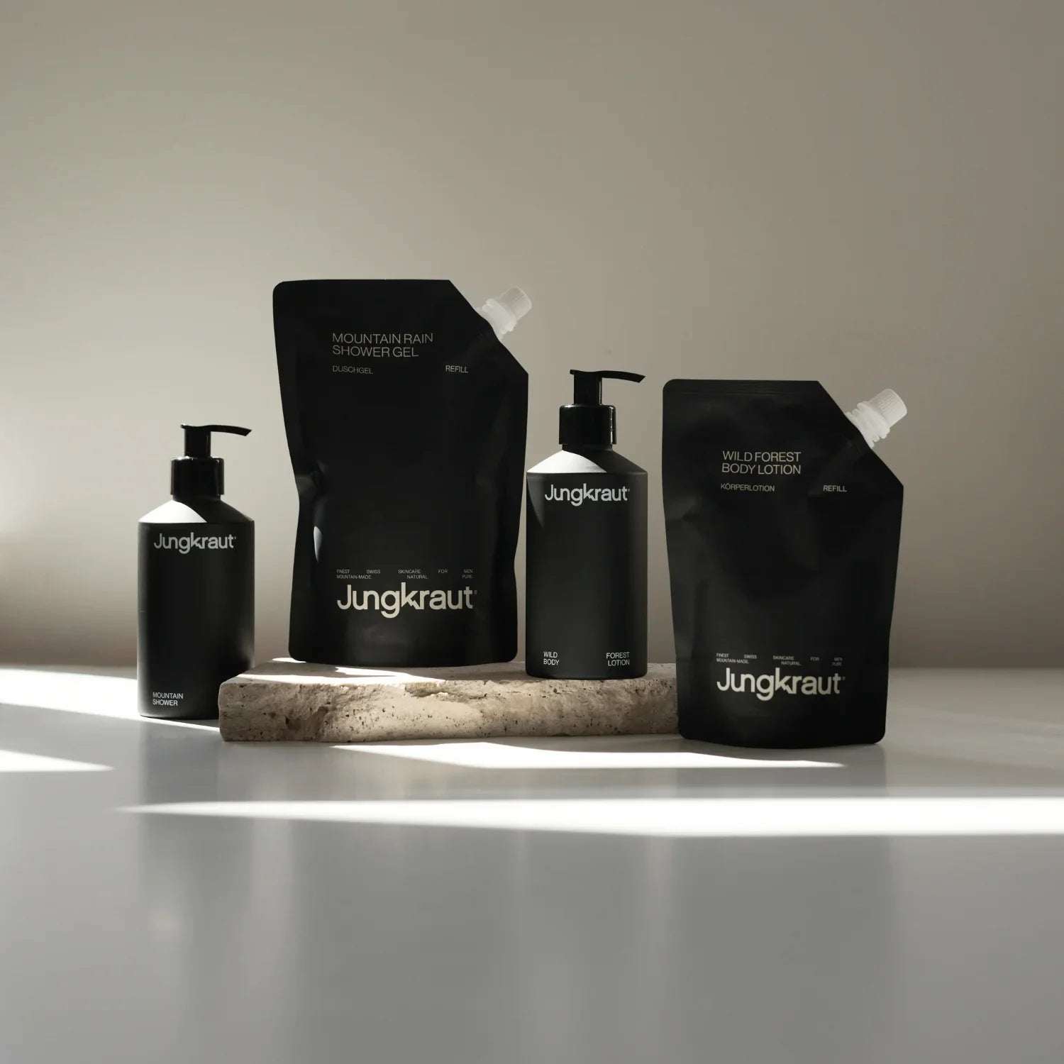 Jungkraut Hautpflegeprodukte für Männer, komplette Range für Gesicht Körper und Hände