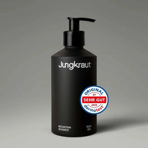Mountain Rain Duschegel in nachhaltiger Schweizer Aluminiumflasche, mild und feuchtigkeitsspendend